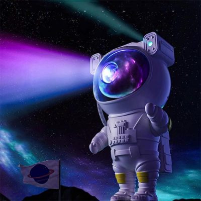 Lampă LED în formă de astronaut cu proiector | ASTROCHAP