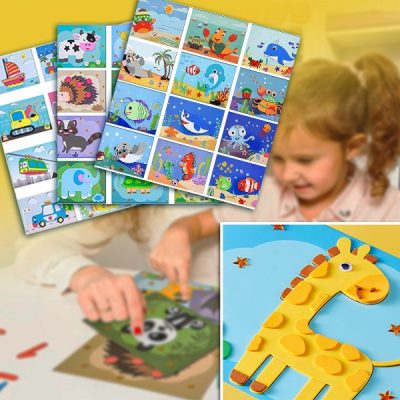 Autocolante 3D din spumă EVA (12 foi – reutilizabile) | STICKYFUN