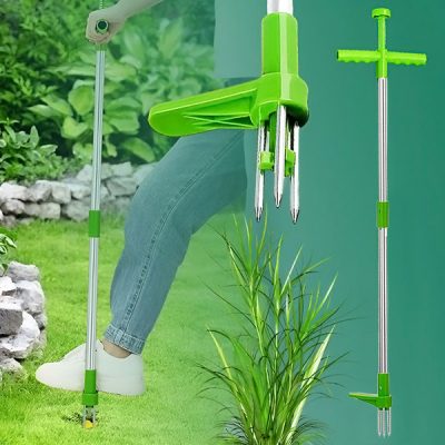 Extractor de buruieni în poziție verticală – 91 cm, mecanism rotativ cu 3 gheare, fără aplecare | SPINOUT