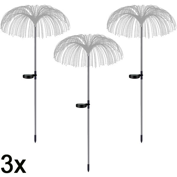 3x Lămpi solare tropicale pentru grădină | LUMIPALM